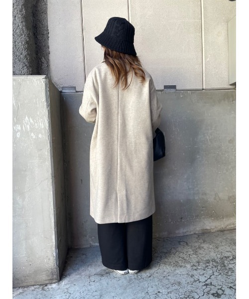 HONEYSUCKLE ROSE（ハニーサックルローズ）の「【HONEYSUCKLE ROSE】チェスターコート（チェスターコート・レディース・ライトベージュ/ブラック・L/M）」の19枚目の写真