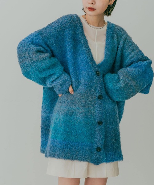 KBF（ケイビーエフ）の「グラデーションニットカーディガン（カーディガン/ボレロ・レディース・グレー系その他/ブラウン系その他/ブルー系その他・ONE）」の21枚目の写真