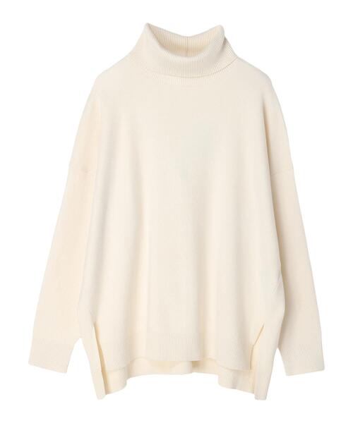 AMERICAN HOLIC(アメリカンホリック)の「ブラッシュヤーンタートルネックニットプルオーバー(ニット/セーター・レディース・ブラック/イエロー/アイボリー/サックスブルー/ラベンダー/ライトグレー系2・M/L)」の12枚目の写真