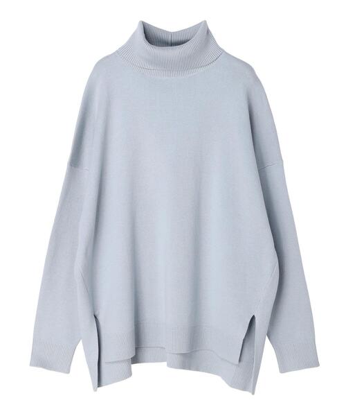 AMERICAN HOLIC(アメリカンホリック)の「ブラッシュヤーンタートルネックニットプルオーバー(ニット/セーター・レディース・ブラック/イエロー/アイボリー/サックスブルー/ラベンダー/ライトグレー系2・M/L)」の8枚目の写真