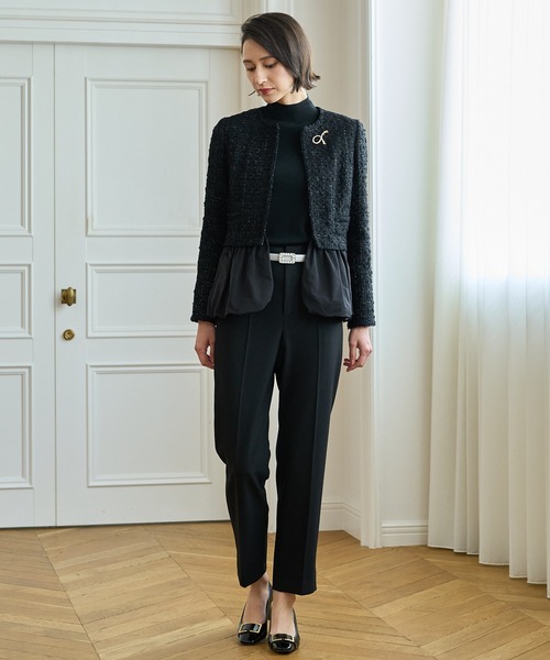 ANAYI（アナイ）の「ウールスムースハイネック プルオーバー（ニット/セーター・レディース・ブラック/グレイッシュベージュ/オフホワイト/ブルー・38/36）」の20枚目の写真