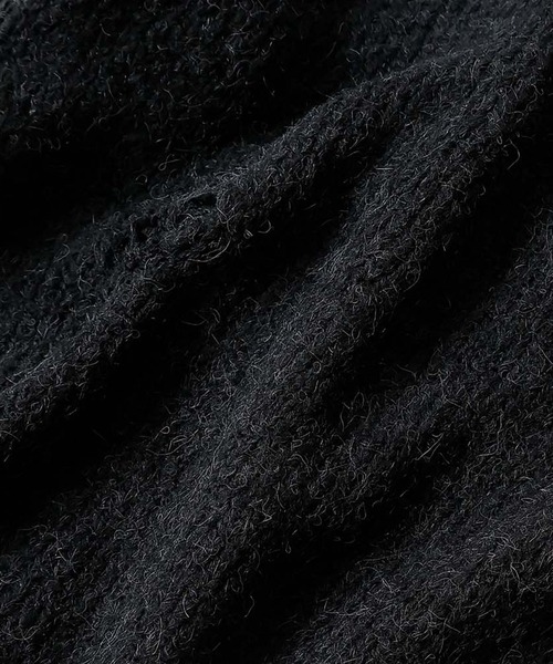 NUMBER (N)INE(ナンバーナイン)の「NUMBER (N)INE/ナンバーナイン WOOL ALPACA RIPPED KNIT PULLOVER/ウールアルパカ混 ダメージ ボーダー/ソリッド ルーズプルオーバーニット(ニット/セーター・メンズ・ブラック×グレー/ブラウン/ブラック×ホワイト/ブラック・3/2/4)」の5枚目の写真