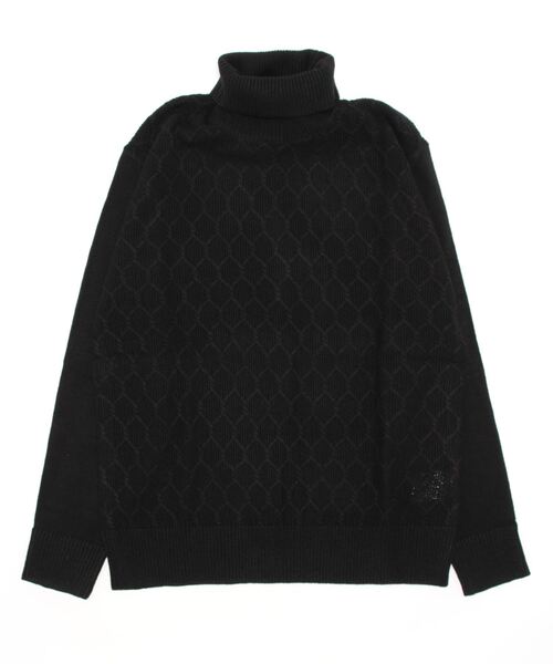 STYLEBLOCK（スタイルブロック）の「編地切替タートルネックセーター（ニット/セーター・メンズ・チャコール/ブラック/ベージュ・L/M/LL）」の2枚目の写真