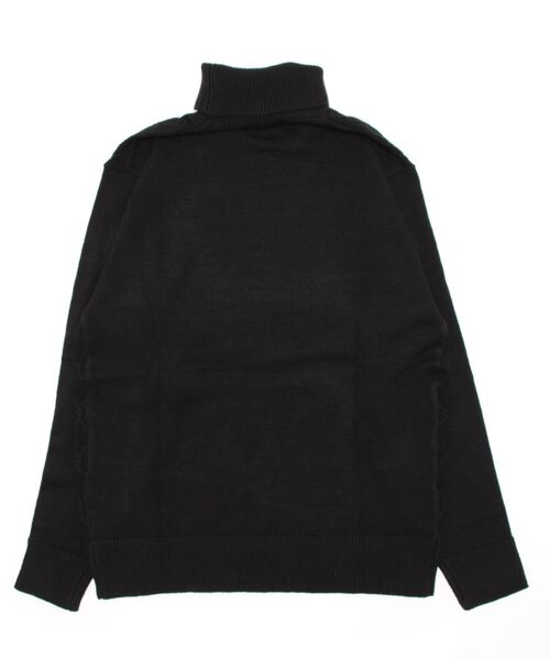 STYLEBLOCK（スタイルブロック）の「編地切替タートルネックセーター（ニット/セーター・メンズ・チャコール/ブラック/ベージュ・L/M/LL）」の4枚目の写真