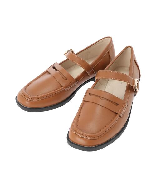 Lugnoncure(ルノンキュール)の「ストラップローファー(ローファー・レディース・ブラック/オフホワイト/ブラウン・MEDIUM/LARGE)」の4枚目の写真