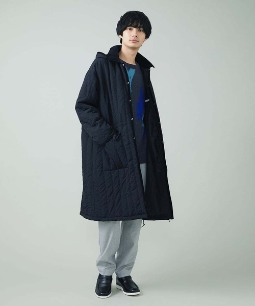 a.v.v（アーヴェヴェ）の「縦キルトワイドシルエットコート（その他アウター・メンズ・アイボリー/ブラック・46/48）」の3枚目の写真