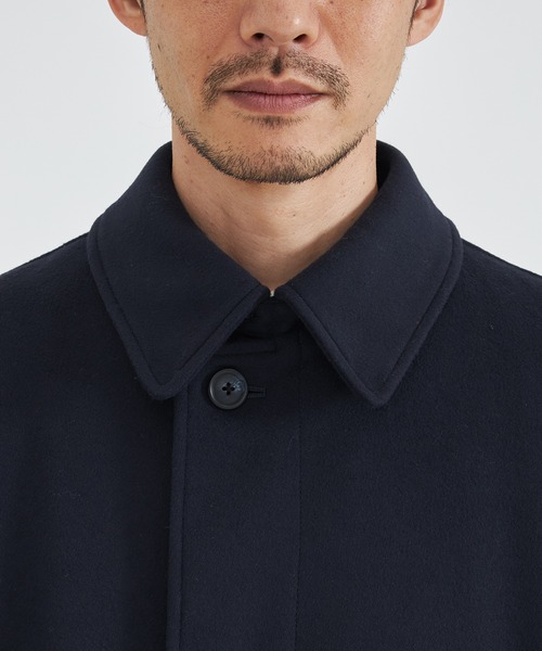 THE TOKYO(ザトウキョウ)の「【THE TOKYO/ザトウキョウ】カシミヤメルトンバルカラーコート/ステンカラーコート(ステンカラーコート・メンズ・ブラック/ネイビー・44/46/48)」の21枚目の写真