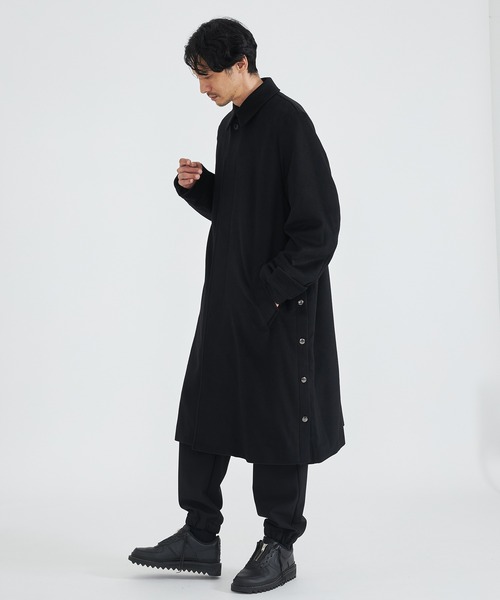 THE TOKYO(ザトウキョウ)の「【THE TOKYO/ザトウキョウ】カシミヤメルトンバルカラーコート/ステンカラーコート(ステンカラーコート・メンズ・ブラック/ネイビー・44/46/48)」の15枚目の写真