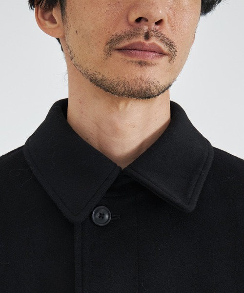 THE TOKYO(ザトウキョウ)の「【THE TOKYO/ザトウキョウ】カシミヤメルトンバルカラーコート/ステンカラーコート(ステンカラーコート・メンズ・ブラック/ネイビー・44/46/48)」の14枚目の写真