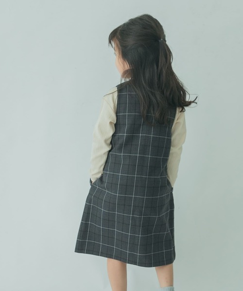 FORK&SPOON(フォークアンドスプーン)の「『親子リンク』FORK&SPOON TRジャンパースカート(KIDS)(ワンピース・キッズ・グレー系その他/ベージュ・105/120/135)」の2枚目の写真