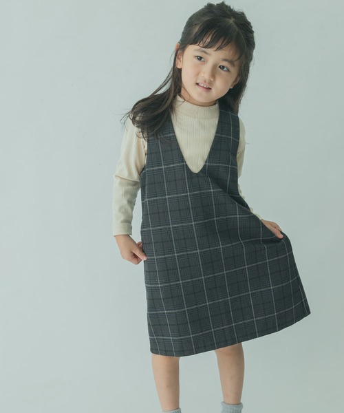 FORK&SPOON(フォークアンドスプーン)の「『親子リンク』FORK&SPOON TRジャンパースカート(KIDS)(ワンピース・キッズ・グレー系その他/ベージュ・105/120/135)」の3枚目の写真