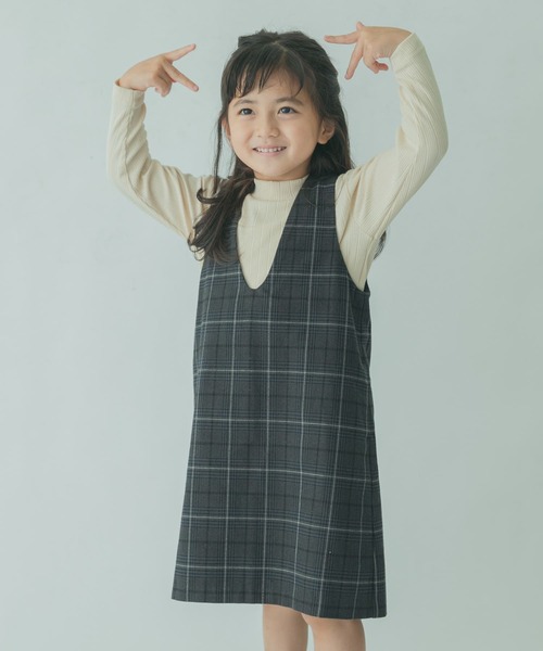 FORK&SPOON(フォークアンドスプーン)の「『親子リンク』FORK&SPOON TRジャンパースカート(KIDS)(ワンピース・キッズ・グレー系その他/ベージュ・105/120/135)」の4枚目の写真