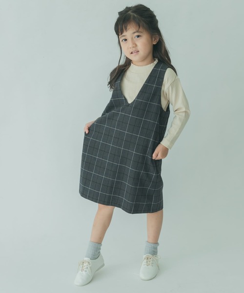 FORK&SPOON(フォークアンドスプーン)の「『親子リンク』FORK&SPOON TRジャンパースカート(KIDS)(ワンピース・キッズ・グレー系その他/ベージュ・105/120/135)」の5枚目の写真