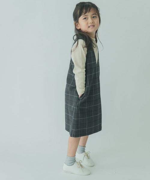 FORK&SPOON(フォークアンドスプーン)の「『親子リンク』FORK&SPOON TRジャンパースカート(KIDS)(ワンピース・キッズ・グレー系その他/ベージュ・105/120/135)」の6枚目の写真