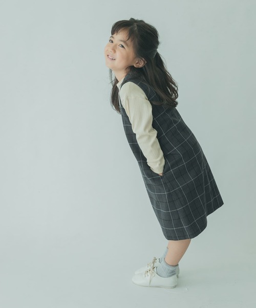 FORK&SPOON(フォークアンドスプーン)の「『親子リンク』FORK&SPOON TRジャンパースカート(KIDS)(ワンピース・キッズ・グレー系その他/ベージュ・105/120/135)」の7枚目の写真