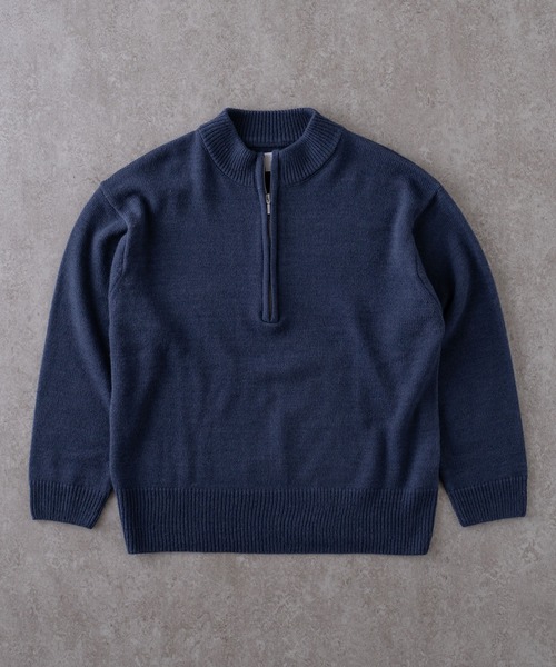 BRICK & SONS（ブリックアンドサンズ）の「バルキーハーフジップニット（ニット/セーター・メンズ・ブラック/ネイビー/ワイン/マスタード・L/XL/M）」の3枚目の写真