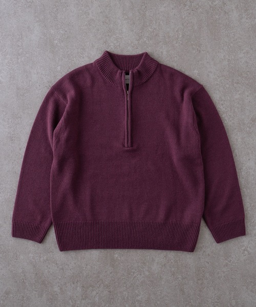 BRICK & SONS（ブリックアンドサンズ）の「バルキーハーフジップニット（ニット/セーター・メンズ・ブラック/ネイビー/ワイン/マスタード・L/XL/M）」の4枚目の写真