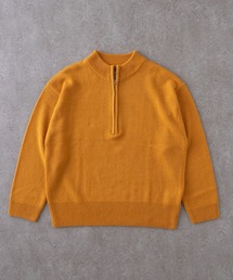 バルキーハーフジップニット