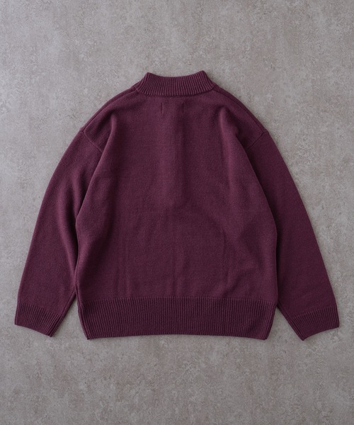 BRICK & SONS（ブリックアンドサンズ）の「バルキーハーフジップニット（ニット/セーター・メンズ・ブラック/ネイビー/ワイン/マスタード・L/XL/M）」の5枚目の写真