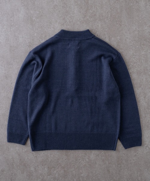 BRICK & SONS（ブリックアンドサンズ）の「バルキーハーフジップニット（ニット/セーター・メンズ・ブラック/ネイビー/ワイン/マスタード・L/XL/M）」の8枚目の写真