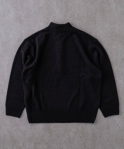 BRICK & SONS（ブリックアンドサンズ）の「バルキーハーフジップニット（ニット/セーター・メンズ・ブラック/ネイビー/ワイン/マスタード・L/XL/M）」の15枚目の写真