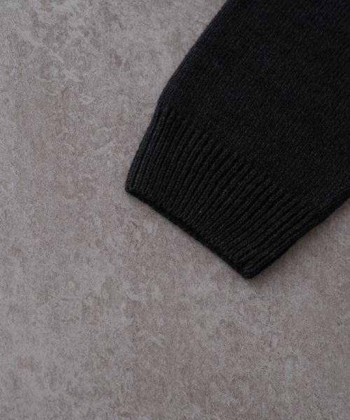 BRICK & SONS（ブリックアンドサンズ）の「バルキーハーフジップニット（ニット/セーター・メンズ・ブラック/ネイビー/ワイン/マスタード・L/XL/M）」の14枚目の写真