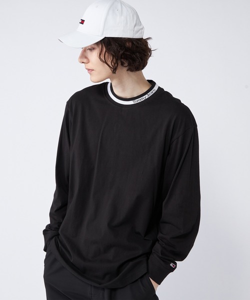 tommy jeans（トミー ジーンズ）の「【オンライン限定】ネックロゴロングスリーブTシャツ（Tシャツ/カットソー・メンズ・ホワイト/ブラック・LARGE/MEDIUM/SMALL/X-LARGE）」の12枚目の写真