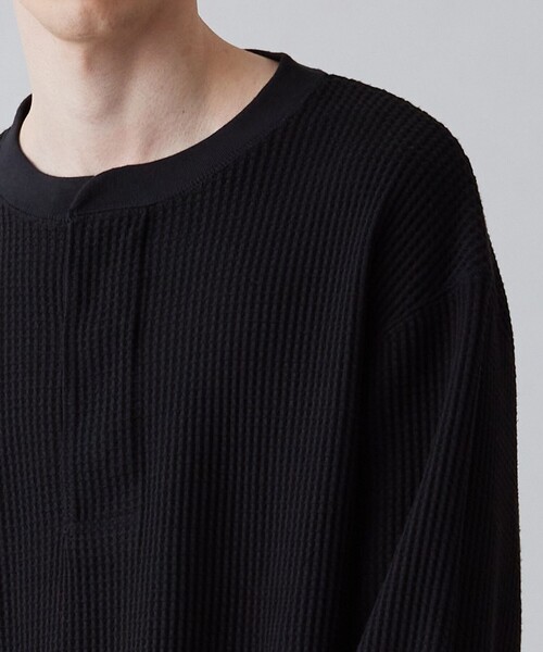 UNFILO(アンフィーロ)の「イージーケア ワッフル ヘンリーネック(Tシャツ/カットソー・メンズ・ライトグレー系/ブラック系・X-LARGE/LARGE/MEDIUM/SMALL)」の12枚目の写真