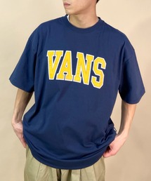 【ムラサキスポーツ別注】VANS/バンズ カレッジロゴT ロゴプリント/ルーズシルエット アメカジ風 クルーネックTシャツ/M VANS Logo Big TEE/123R1010623