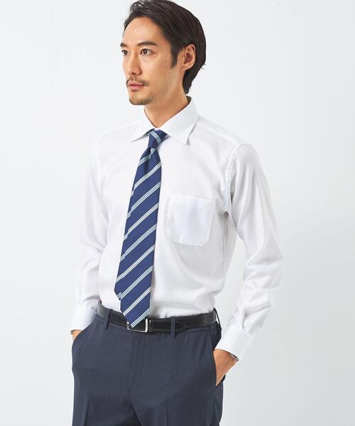 green label relaxing（グリーンレーベルリラクシング）の「コットンフレンチツイル スタンダード ワイドカラー ドレスシャツ -イージーアイロン-（シャツ/ブラウス・メンズ・ライトブルー/ホワイト・42cm/37cm/41cm/39cm/43cm/40cm/38cm）」の2枚目の写真