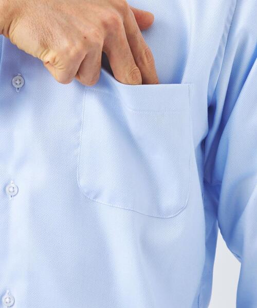 green label relaxing（グリーンレーベルリラクシング）の「コットンフレンチツイル スタンダード ワイドカラー ドレスシャツ -イージーアイロン-（シャツ/ブラウス・メンズ・ライトブルー/ホワイト・42cm/37cm/41cm/39cm/43cm/40cm/38cm）」の8枚目の写真