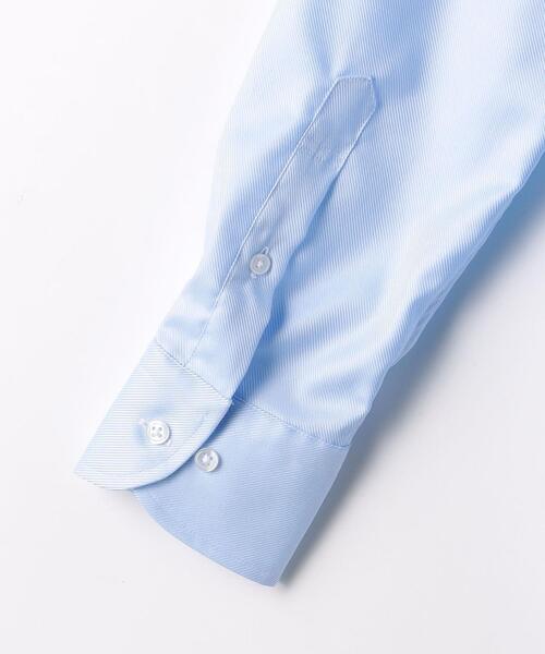 green label relaxing（グリーンレーベルリラクシング）の「コットンフレンチツイル スタンダード ワイドカラー ドレスシャツ -イージーアイロン-（シャツ/ブラウス・メンズ・ライトブルー/ホワイト・42cm/37cm/41cm/39cm/43cm/40cm/38cm）」の4枚目の写真