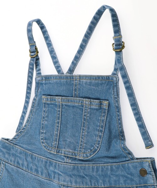 BRANSHES(ブランシェス)の「【こだわりDENIM】サロペット(サロペット/オーバーオール・キッズ・ブルー・120/140/130/110/150)」の19枚目の写真