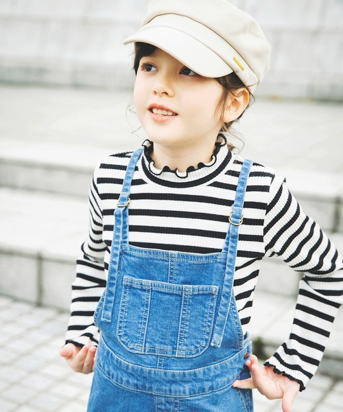 BRANSHES(ブランシェス)の「【こだわりDENIM】サロペット(サロペット/オーバーオール・キッズ・ブルー・120/140/130/110/150)」の5枚目の写真