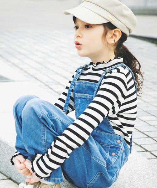 BRANSHES(ブランシェス)の「【こだわりDENIM】サロペット(サロペット/オーバーオール・キッズ・ブルー・120/140/130/110/150)」の8枚目の写真