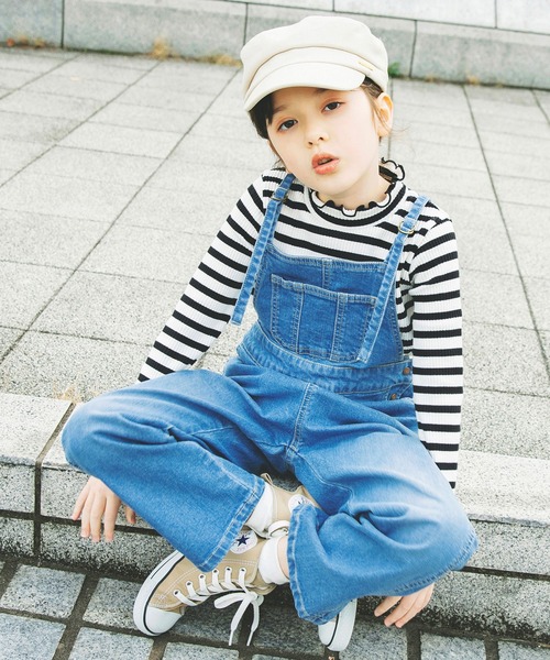BRANSHES(ブランシェス)の「【こだわりDENIM】サロペット(サロペット/オーバーオール・キッズ・ブルー・120/140/130/110/150)」の2枚目の写真