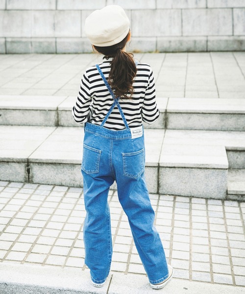 BRANSHES(ブランシェス)の「【こだわりDENIM】サロペット(サロペット/オーバーオール・キッズ・ブルー・120/140/130/110/150)」の10枚目の写真