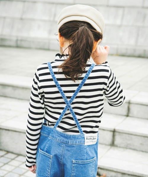 BRANSHES(ブランシェス)の「【こだわりDENIM】サロペット(サロペット/オーバーオール・キッズ・ブルー・120/140/130/110/150)」の16枚目の写真