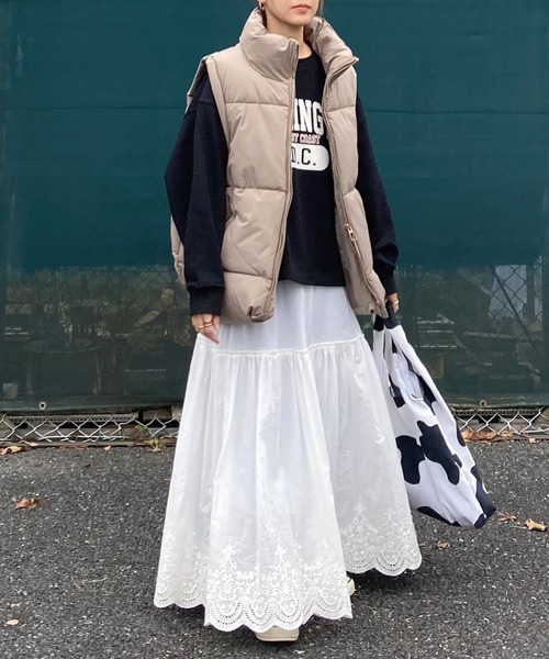 CORNERS by KR（コーナーズバイケーアール）の「CORNERS by KR カレッジロゴボリュームスリーブスウェット（スウェット・レディース・ブラック/オフホワイト/杢グレー/オートミール/ネイビー・M/L）」の10枚目の写真