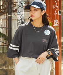 DISCUS ATHLETIC/ディスカス アスレチック ヴィンテージライクデザイン オーバーサイズフットボール半袖Tシャツ