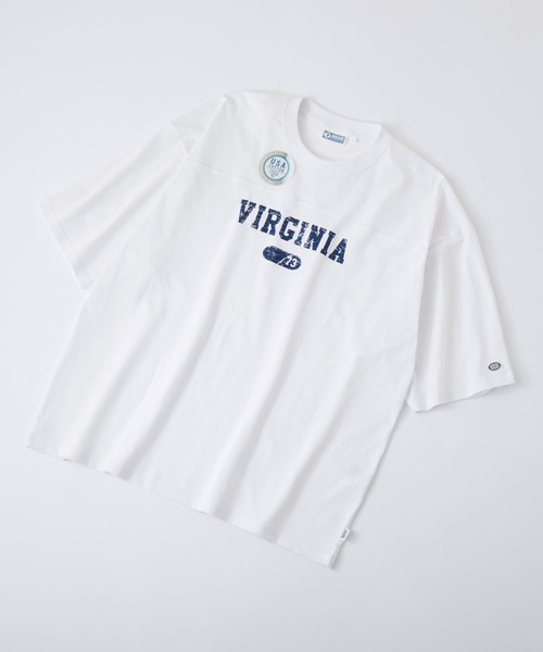 DISCUS ATHLETIC（ディスカス　アスレチック）の「DISCUS ATHLETIC/ディスカス アスレチック ヴィンテージライクデザイン オーバーサイズフットボール半袖Tシャツ（Tシャツ/カットソー・メンズ・スミクロ/イエロー/ホワイト/オートミール/ブラック/グリーン・M/L）」の16枚目の写真