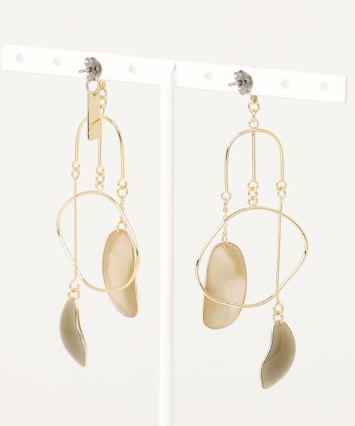 The Rule(ザルール)の「The Rule ザルール : See saw pieced earring : シーソー ピアス(ピアス(両耳用)・レディース・ブルー/グリーン/ブラウン・FREE)」の12枚目の写真
