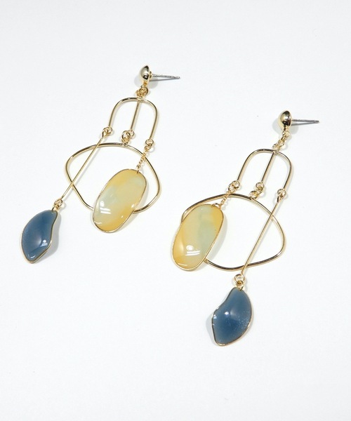 The Rule(ザルール)の「The Rule ザルール : See saw pieced earring : シーソー ピアス(ピアス(両耳用)・レディース・ブルー/グリーン/ブラウン・FREE)」の8枚目の写真