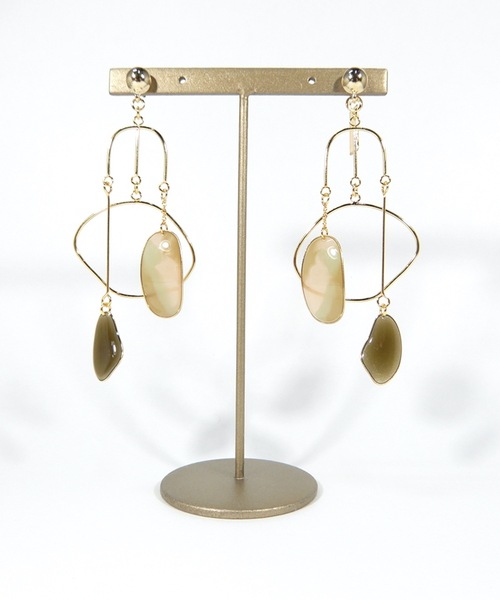 The Rule(ザルール)の「The Rule ザルール : See saw pieced earring : シーソー ピアス(ピアス(両耳用)・レディース・ブルー/グリーン/ブラウン・FREE)」の10枚目の写真