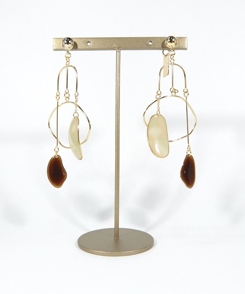 The Rule(ザルール)の「The Rule ザルール : See saw pieced earring : シーソー ピアス(ピアス(両耳用)・レディース・ブルー/グリーン/ブラウン・FREE)」の9枚目の写真