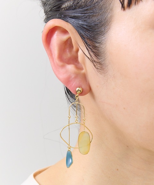The Rule(ザルール)の「The Rule ザルール : See saw pieced earring : シーソー ピアス(ピアス(両耳用)・レディース・ブルー/グリーン/ブラウン・FREE)」の16枚目の写真