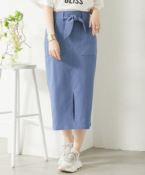 nissen（ニッセン）の「やわらかストレッチ素材　動けるタイトスカート（ベルト取り外し可）（スカート・レディース・ピンク/ブラウン/ブラック/ブルー/グリーン/ライトベージュ/ネイビー・LL/L/M）」の10枚目の写真