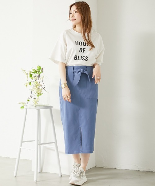 nissen（ニッセン）の「やわらかストレッチ素材　動けるタイトスカート（ベルト取り外し可）（スカート・レディース・ピンク/ブラウン/ブラック/ブルー/グリーン/ライトベージュ/ネイビー・LL/L/M）」の11枚目の写真