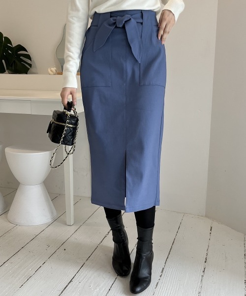 nissen（ニッセン）の「やわらかストレッチ素材　動けるタイトスカート（ベルト取り外し可）（スカート・レディース・ピンク/ブラウン/ブラック/ブルー/グリーン/ライトベージュ/ネイビー・LL/L/M）」の14枚目の写真