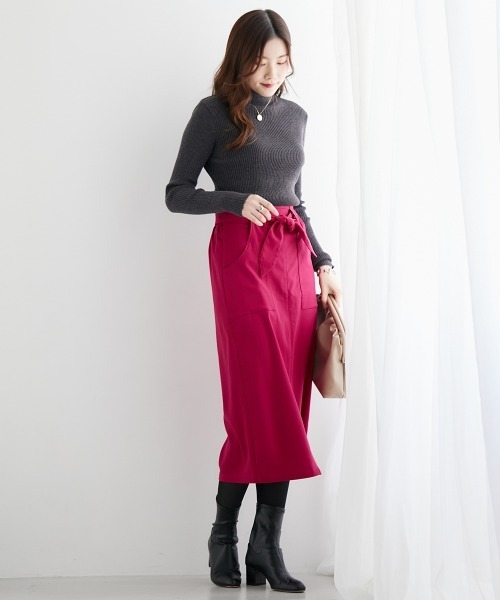 nissen（ニッセン）の「やわらかストレッチ素材　動けるタイトスカート（ベルト取り外し可）（スカート・レディース・ピンク/ブラウン/ブラック/ブルー/グリーン/ライトベージュ/ネイビー・LL/L/M）」の18枚目の写真